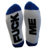 Mr B - Mister B Chaussettes Fuck Me Blanc-Bleu